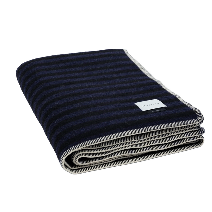 BLACKSAW- SERRA ALPAKA HEIRLOOM BLANKET -  MIDNIGHT/BLACK 59" X 81"