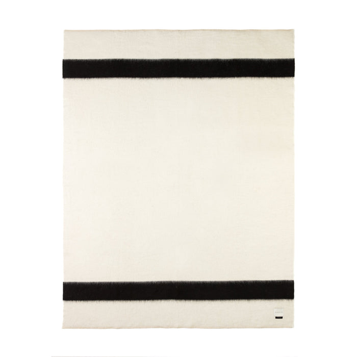 BLACKSAW- SIEMPRE RECYCLED BLANKET - IVORY/BLACK  59" X 79"