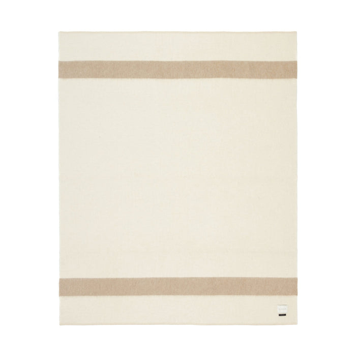 BLACKSAW- SIEMPRE RECYCLED BLANKET - IVORY / BEIGE STRIPE  59" X 79"